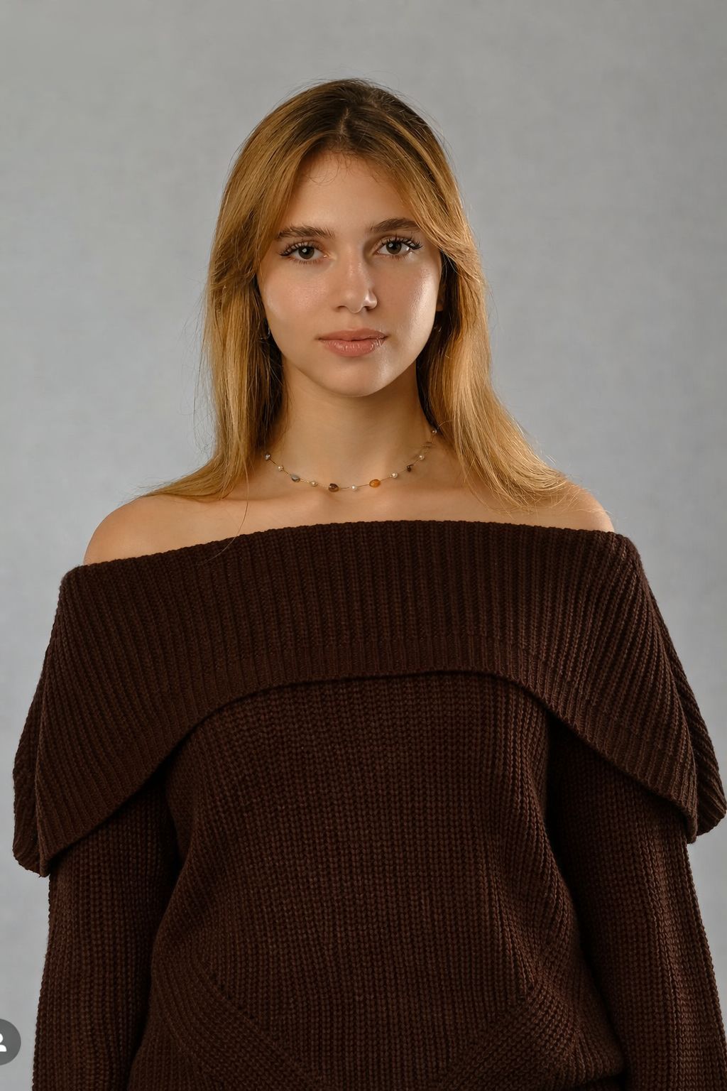 Brown offshoulder sweater Limited edition