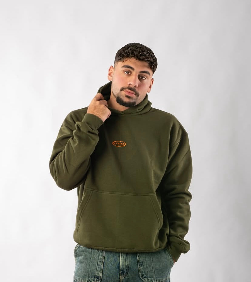 Olive //strk hoodie